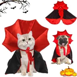 IntiMeg Disfraz de vampiro para perros y gatos - Rojo