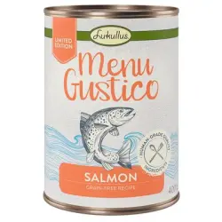 Lukullus Menu Gustico con salmón y zanahoria, alfalfa y espinacas  - 6 x 400 g