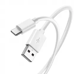 Oppo Cable USB a USB-C Original de 3a de Carga Rápida y Segura 1m Blanco