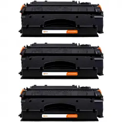 Pccom Essential Tóner Compatible HP CE505x/CF280x Negro Pack 3