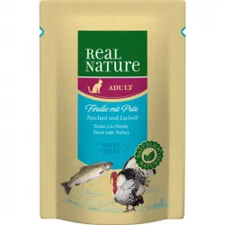 Real Nature Classic Para Gatos Bolsitas Pavo Trucha Gelatina, Unidades 1 x 12 sobres 85 gr