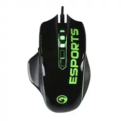 Scorpion G938 Ratón Gaming 4000 DPI Negro/Verde