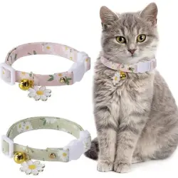UAMLY Collar para gato con cascabel - 2 artículos