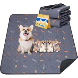 ZooVenture Alfombrillas impermeables y lavables para orina, 2 unidades - Gris 60*90CM