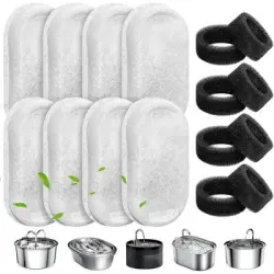 ZooVenture Filtros de fibra de carbono para fuente de gatos (8 piezas) - Juego de 8 piezas