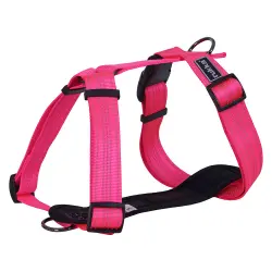 Arnés Rukka® Form Neon rosa para perros - M: 65 - 105 cm de contorno de pecho, 40 mm de ancho