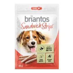 Briantos Sandwich Tiras Strips para perros - 100 g