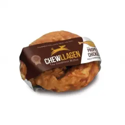 Chewllagen Donut Pollo Snack para Perros Pequeños con Colágeno, 10 cm