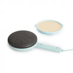 Create Crepe Maker Máquina de Crepes 600W Azul Pastel
