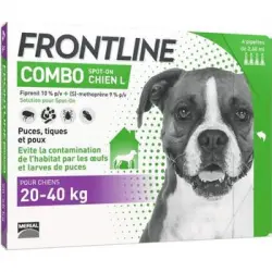 Frontline Dog Combo - 20-40kg - 4 Pipetas
