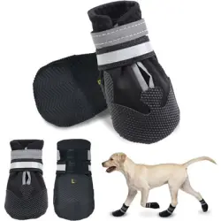 HausPets Juego de 4 botas perros impermeables, antideslizantes reflectantes - Artículo 1