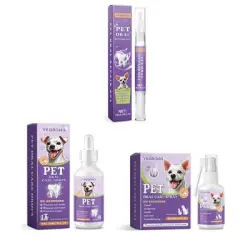 IntiMeg Kit dental para mascotas: gotas, aerosoles y geles - Gotas de 30 ml, aerosoles de 50 ml, geles de 3 ml