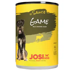 JosiDog Comida húmeda en salsa 12 x 415 g - Caza