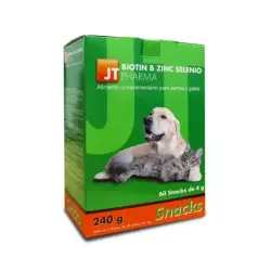 JT Pharma Biotin B Zinc Selenio Snack para perros y gatos - 240 g