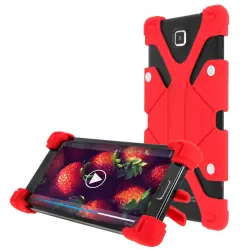 Avizar Funda Antigolpes con Soporte Roja para Smartphones de 4.7" a 5.3"