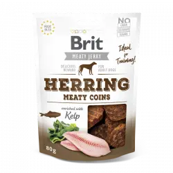 Brit jerky snack meaty coins arenques premios para perro, Peso 80 Gr
