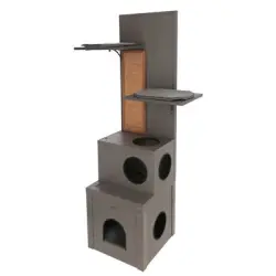 Casa de juegos Kerbl Pet ECO Alex para gatos - gris