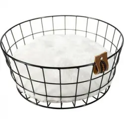 Cesta De Caviar De Metal Redondo - Negro - Para Gatos Europet Bernina