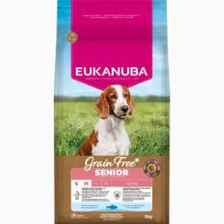 Eukanuba Grain Free Senior Small & Medium pescado de mar - 3 kg