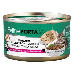 Feline Porta 21 comida para gatos 6 x 90 g - Atún con algas marinas