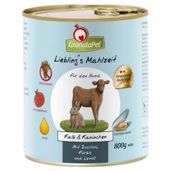 GranataPet Liebling's Mahlzeit  6 x 800 g - Ternera y conejo