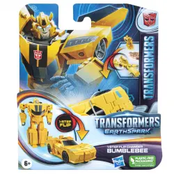 Hasbro Original - Transformers Earthspark - Bumblebee - Cambiador De 1 Paso Con Giro - Figura