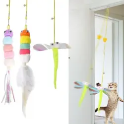HausPets 3 juguetes colgantes para gatos cuerda elástica gatitos interior - 3 piezas