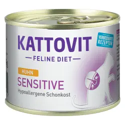 Kattovit Sensitive latas (hipoalergénico) - 6 x 185 g Pollo