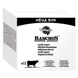 Pedigree Ranchos palitos para perros - Vacuno (12 x 40 g) - Pack Ahorro
