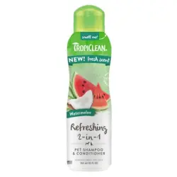 TropiClean Champú Acondicionador Refrescante 2 en 1 Sandía - Pack ahorro: 2 x 355 ml