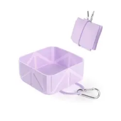 UAMLY Comedero plegable para perros, ideal para viajar - púrpura