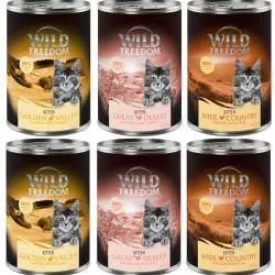 Wild Freedom Kitten 6 x 400 g - Pack Mixto (2 x Great Desert , 2 x Wide Country , 2 x Golden Valley)