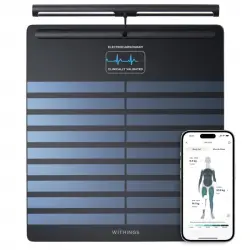 Withings Body Scan Báscula de Baño WiFi con Función de Electrocardiograma Negra
