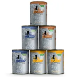 catz finefood Monoprotein zooplus 6 x 400 g - Pack mixto - 3 variedades (pavo, canguro, jabalí)