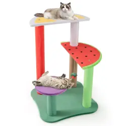 Costway Árbol para Gatos - 48 cm x 48 cm x 69 cm