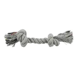 Cuerda Trixie con nudos para perros - 26 cm (gris)
