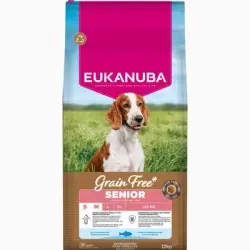 Eukanuba Grain Free Senior Small & Medium pescado de mar - 12 kg