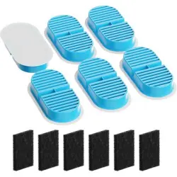 HausPets Fuente agua gatos filtración múltiple (6 filtros, 6 filtros) - una pieza