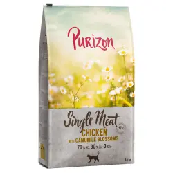 Purizon Single Meat con pollo y flores de camomila pienso para gatos - 6,5 kg