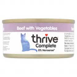 Thrive Complete comida húmeda para gatos 6 x 75 g - Vacuno y verduras