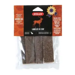Zolux Snack Natural para Perro en Laminas con Ciervo, 100 gr