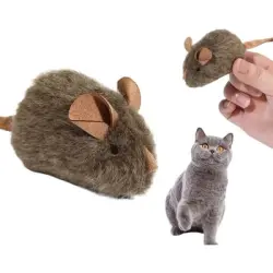 ZooVenture  realista de ratón y gato, 2 piezas, gris - Juego de 2 piezas: Gris | Diseño: Imitación de ratón con chirriador