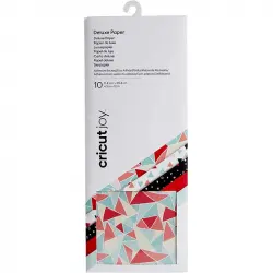 Cricut Joy Pack de 10 Hojas de Papel Adhesivo 11.4 x 30.4 cm Muestrario Caleidoscopio