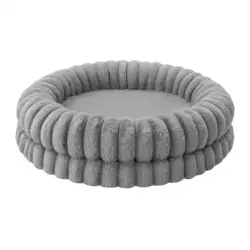 Freedog Muffin Cama Cuna Para Perros y Gatos Gris, 61 x 61 x 16 cm