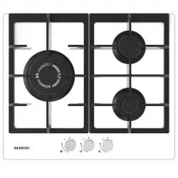 Infiniton GG-322 Placa de Gas 3 Zonas Cristal Blanco