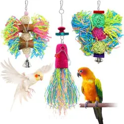 IntiMeg Juego de juguetes para loros - Una pieza