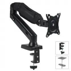 Maclean Mc-860 Soporte de Escritorio para Monitor 27" VESA 100x100 Max 8Kg Negro