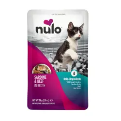 Nulo Sardina y Ternera en caldo sobres para gatos 79 g