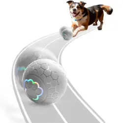Qinhul Pelota interactiva inteligente para perros - gris