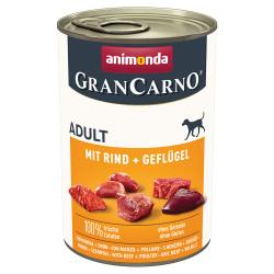 Animonda GranCarno Original Adult 12 x 400 g - Pack Ahorro - Vacuno y ave
